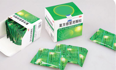 DZKL-100T全自动三边封袋装盒自动生产线(六拖一)样品